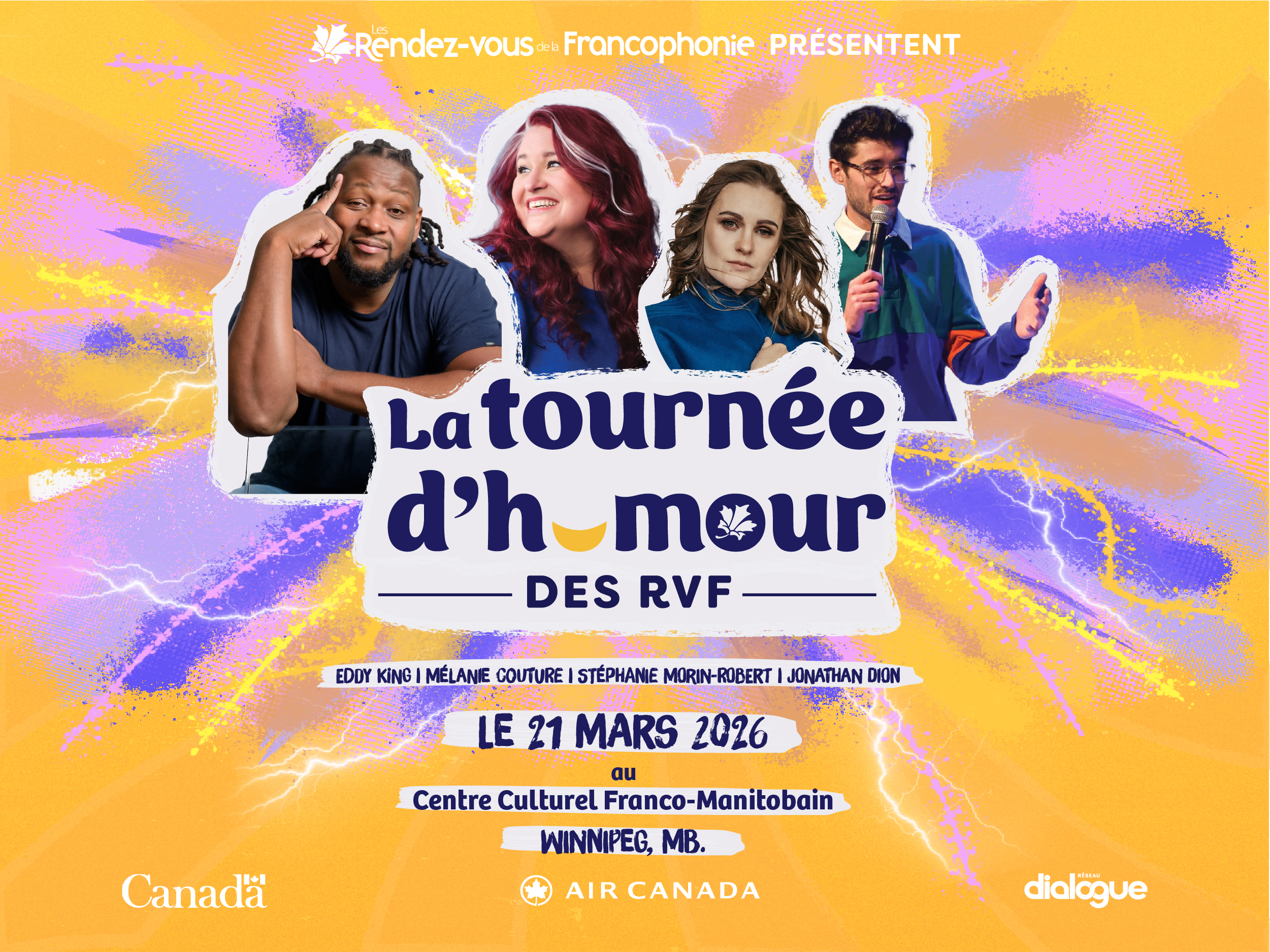 Tournée d&rsquo;humour des RVF – Winnipeg